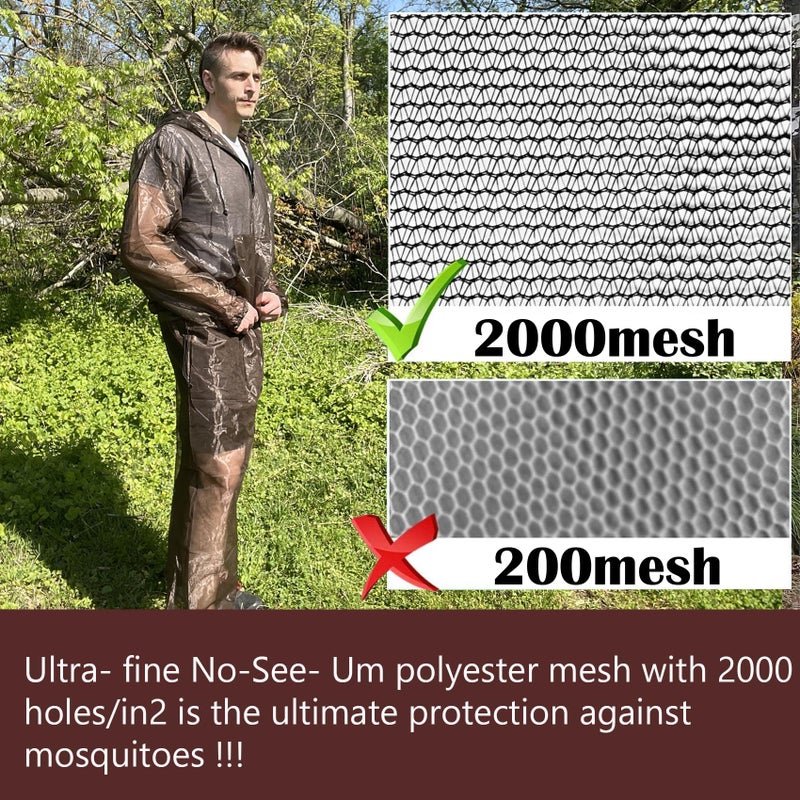 Aventik Mosquito Jacket Mosquito Pants Mosquito Suit No-See-Um Mesh, Super Light, Keep Safe Cool, UV Protection - Image 2